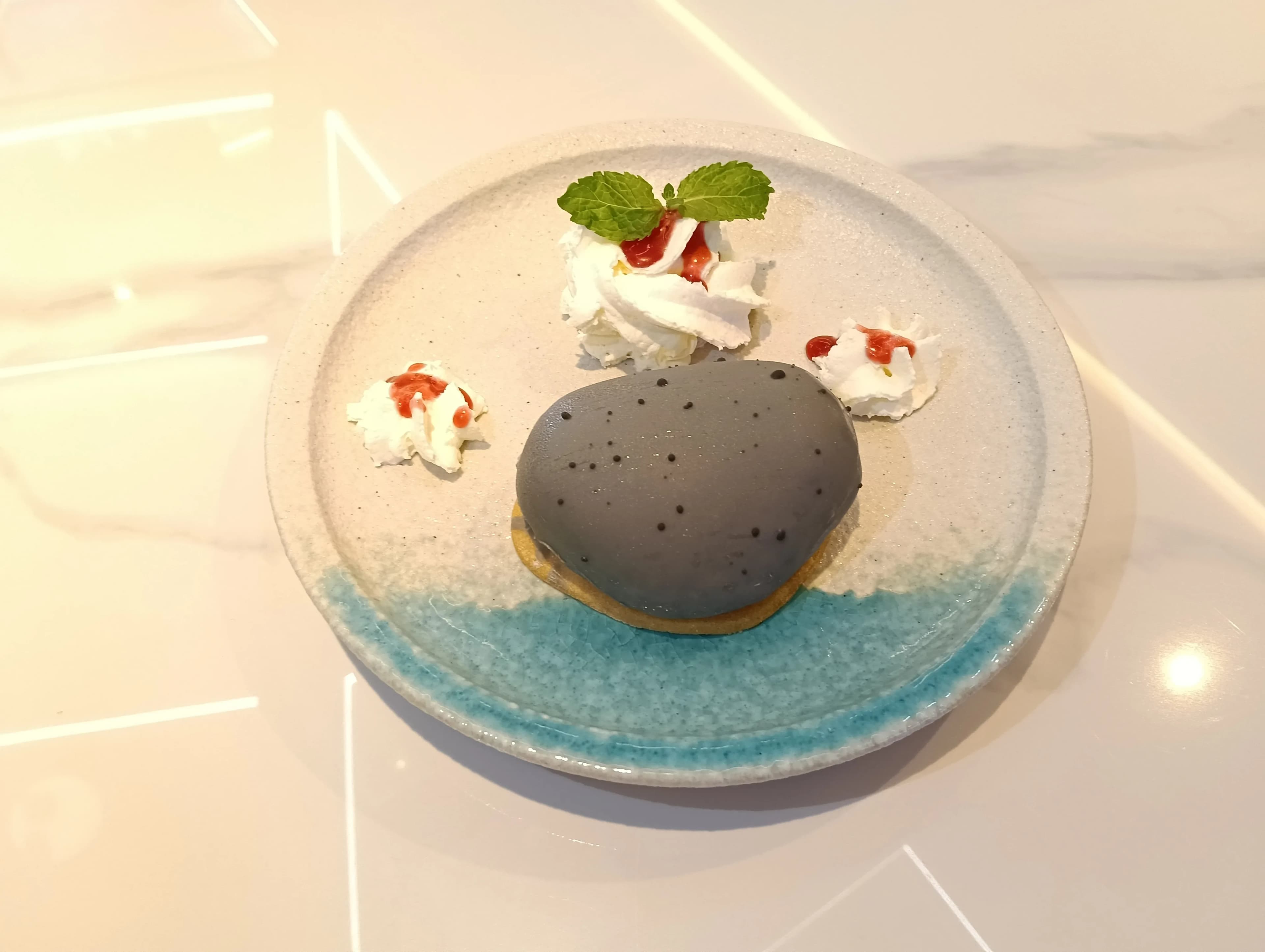 Pedra de matcha e coco